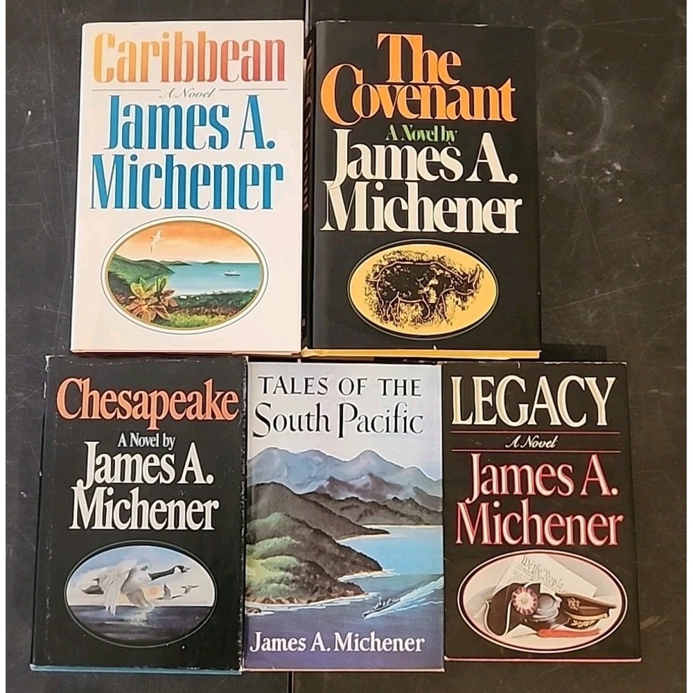 VINTAGE  James A. Michener Lot of 5 Hardcover Books- FIRST EDITIONS!